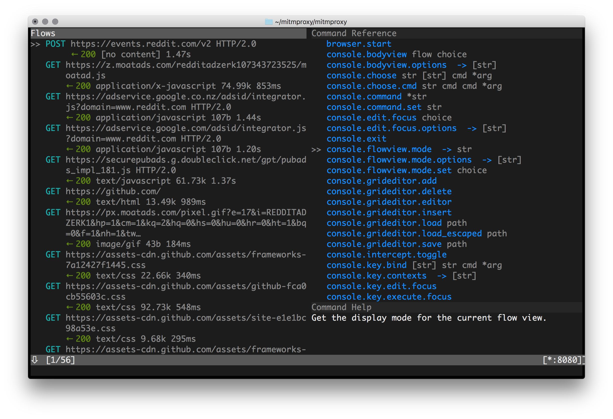 mitmproxy port